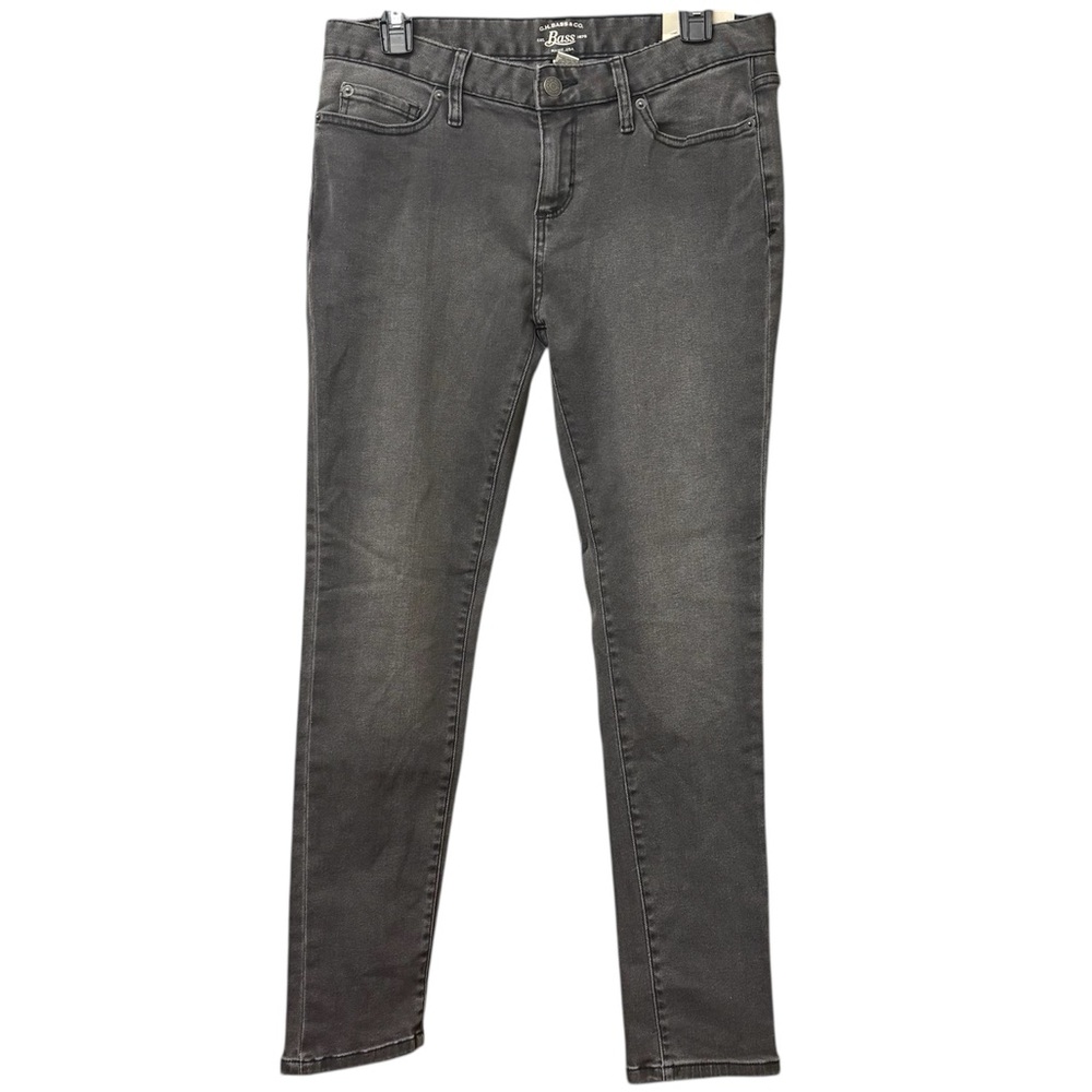 Bass Skinny Fit grey jeans, medium rise. Size 8